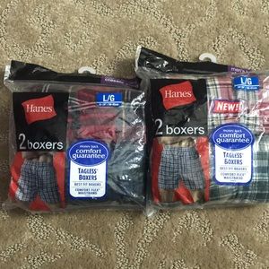 Hanes tagless plaid boxers. Men’s large